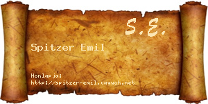 Spitzer Emil névjegykártya