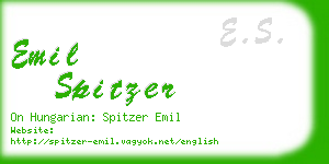 emil spitzer business card